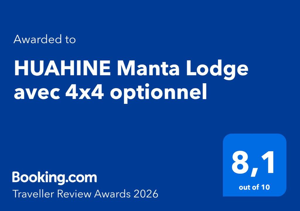 HUAHINE Manta Lodge avec 4x4 optionnel - photo 11 - Huahine, Polynésie