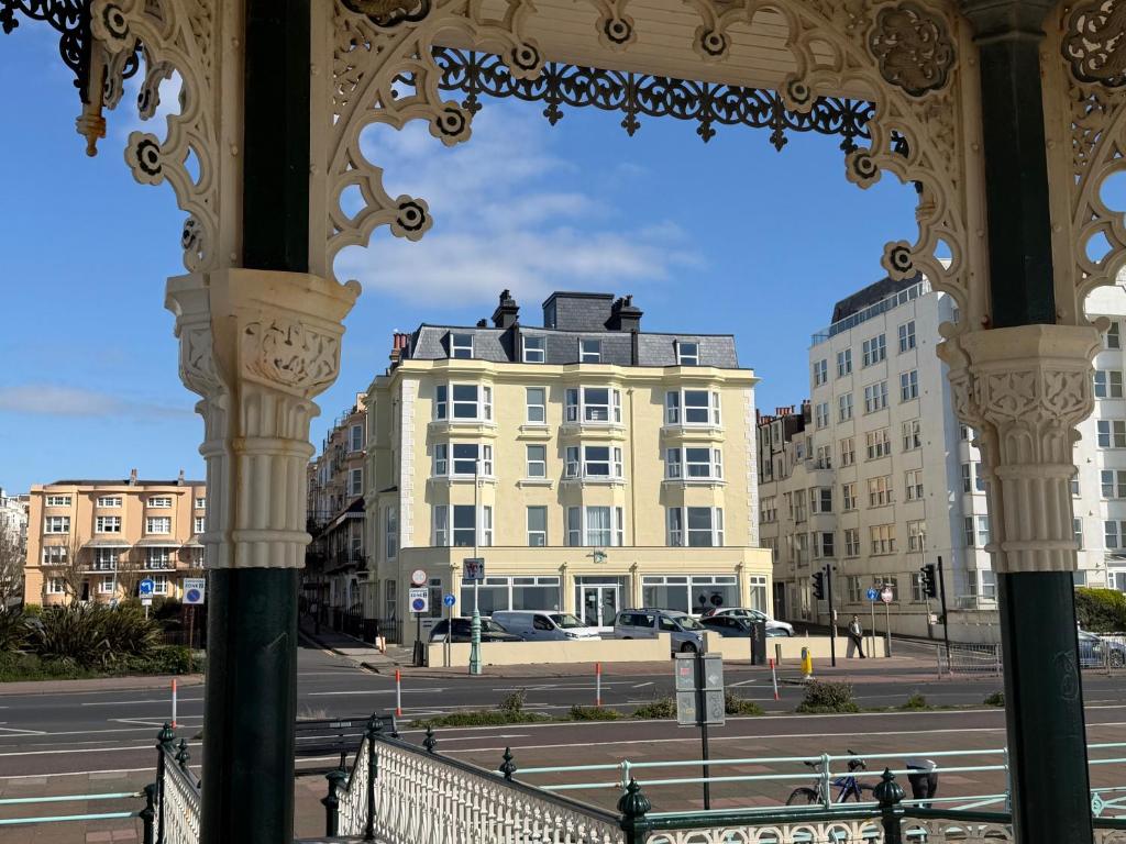 a view of a building from a gazebo at The Brighton Hotel Seafront in Brighton & Hove