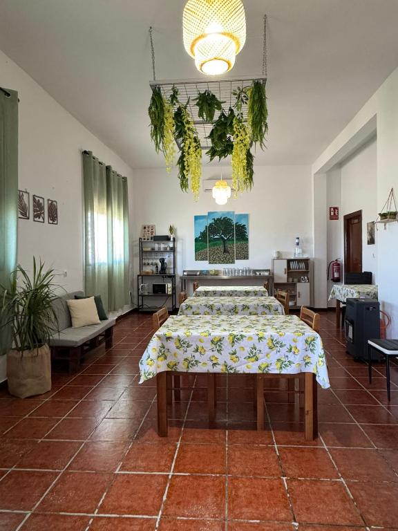 a large room with a large bed in it at Casa Rural La Aduana in Villanueva del Fresno