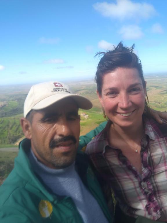 a man and a woman posing for a picture at Sidi hssain in Amizmiz