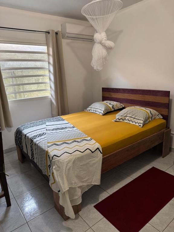 a bedroom with a large bed in a room at Discrétion 17 B in Saint-Laurent du Maroni