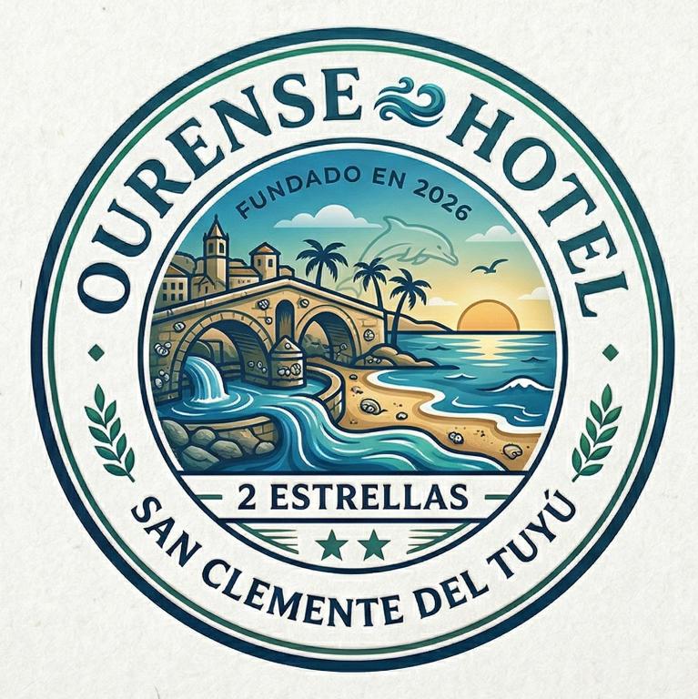 ein Logo für das Orange House San Clementinian de Uncyclopedia in der Unterkunft Bahia Ourense Hotel in San Clemente del Tuyú