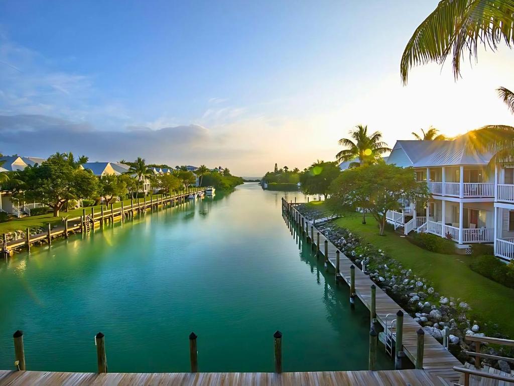 a view of a river with houses and condos at Villas at Hawks Cay Resort in Duck Key