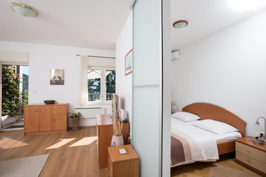 Posteľ alebo postele v izbe v ubytovaní Apartments Green Garden