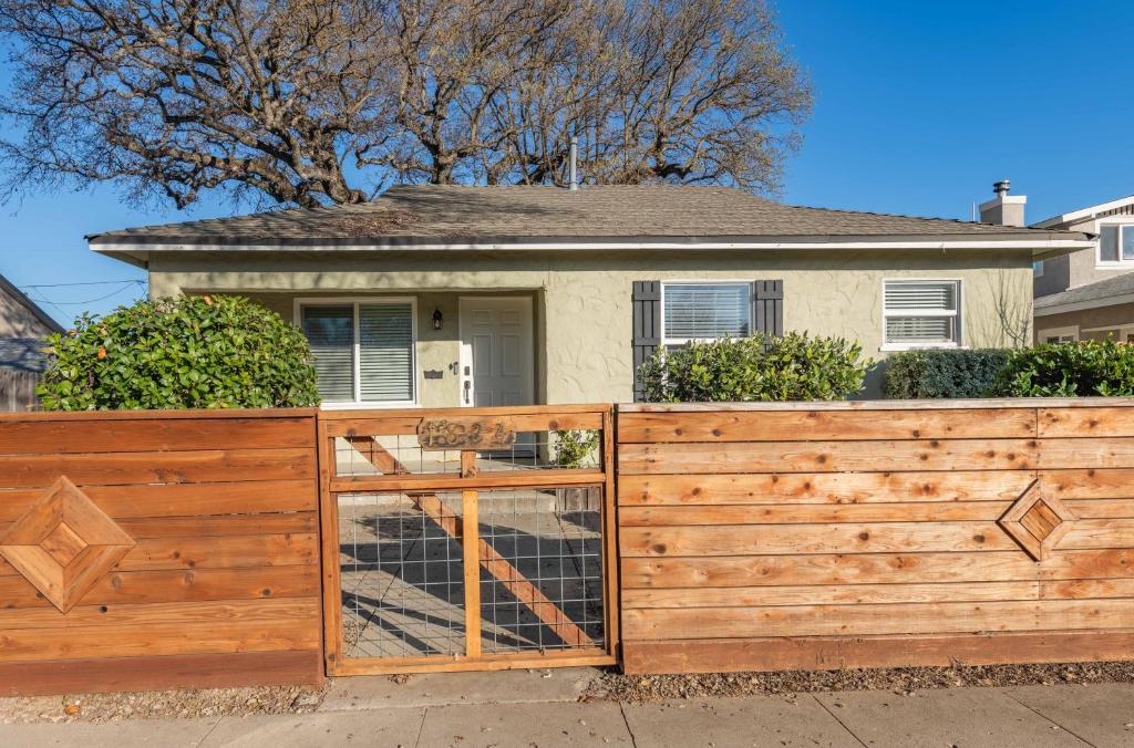 a wooden fence in front of a house at Park Street Pad in Paso Robles