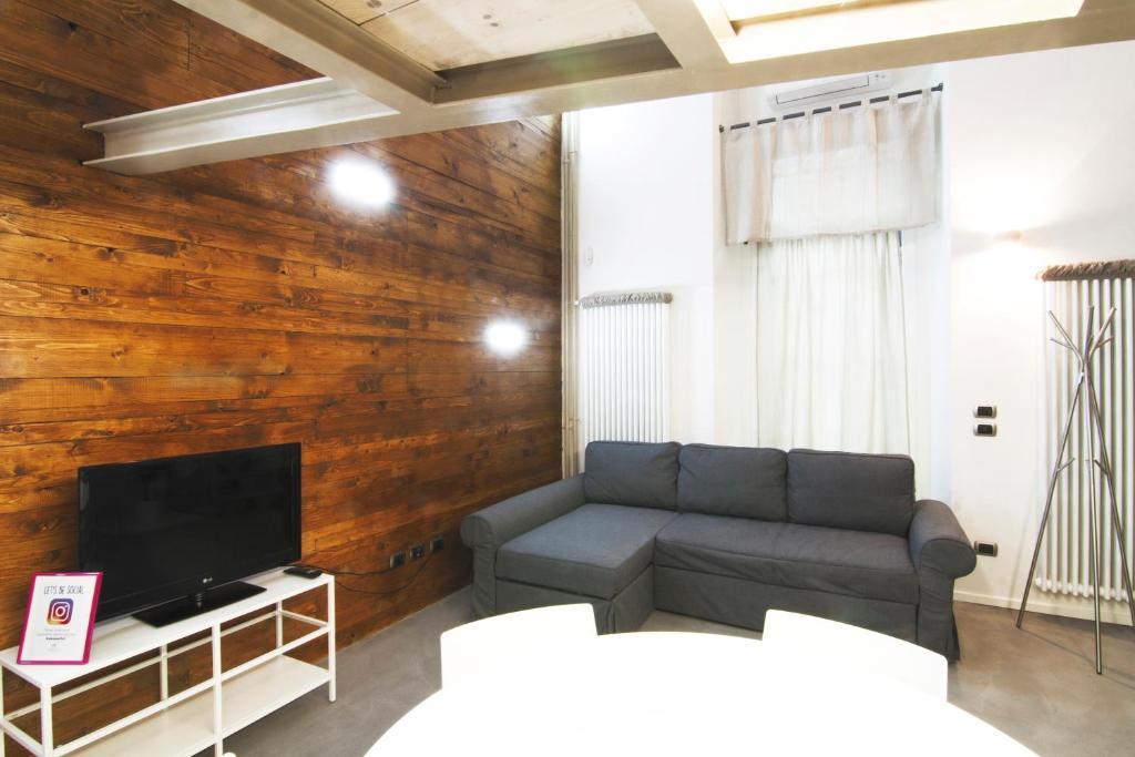 Televízia a/alebo spoločenská miestnosť v ubytovaní Alessia's Flat - Portello