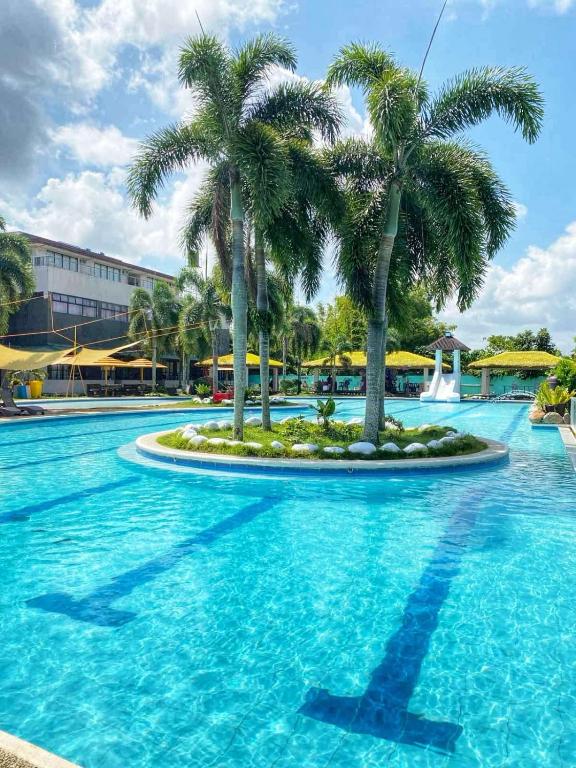 a large pool with palm trees in a resort at Northland Resort Hotel Manapla in Busay