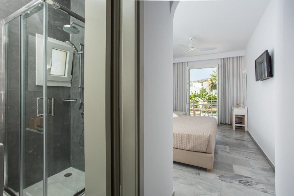 Koupelna v ubytování Polos Hotel Paros