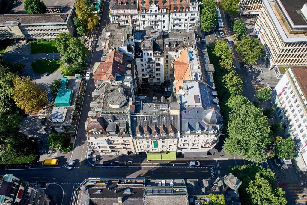 Letecký snímek ubytování Hotel Central Luzern
