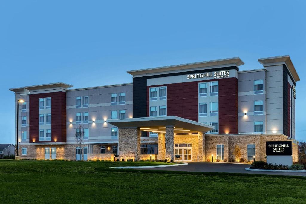 a rendering of a hotel building at night at SpringHill Suites by Marriott Columbus West in Columbus