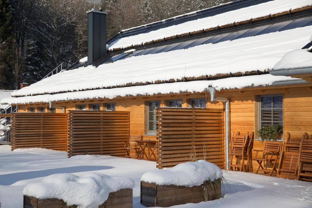 Gästehaus der Geroldsauer Mühle v zimě