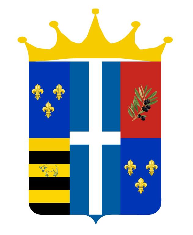 a flag of dominican republic with a crown at Villa Eleni in Lagonissi