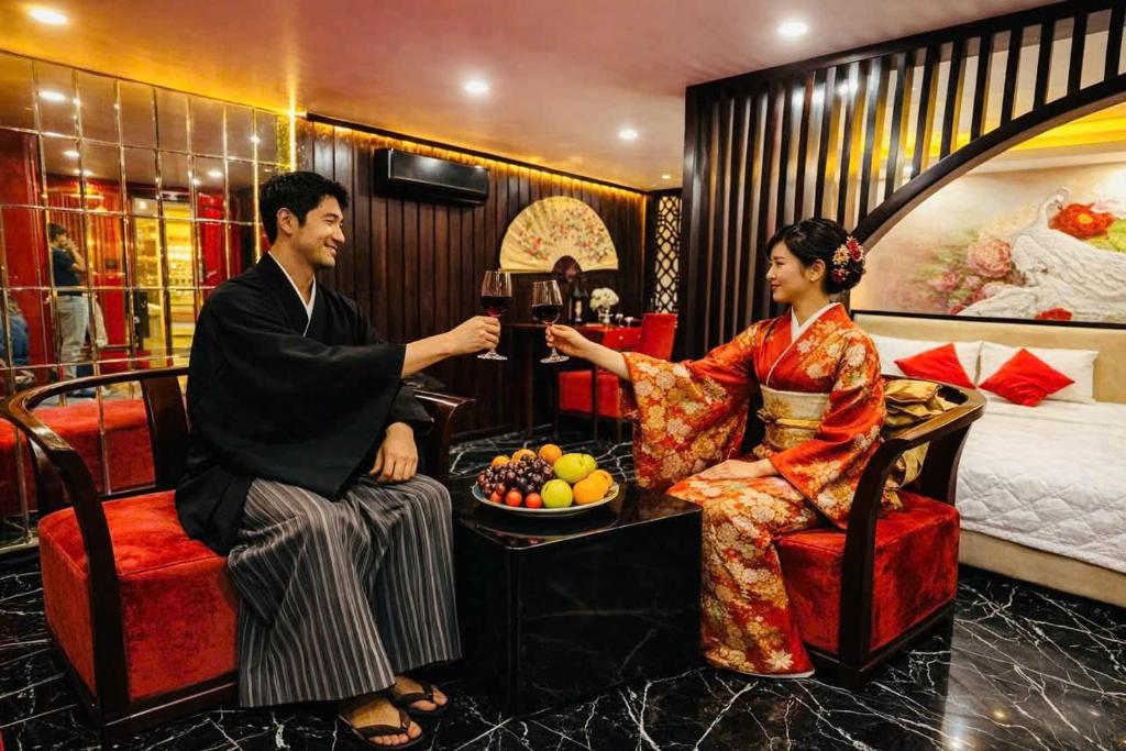 Phòng nghỉ tại Athena Hotel Hue được thiết kế nổi bật, trang bị các tiện nghi cần thiết để du khách nghỉ ngơi thoải mái sau một ngày tham quan Huế.
