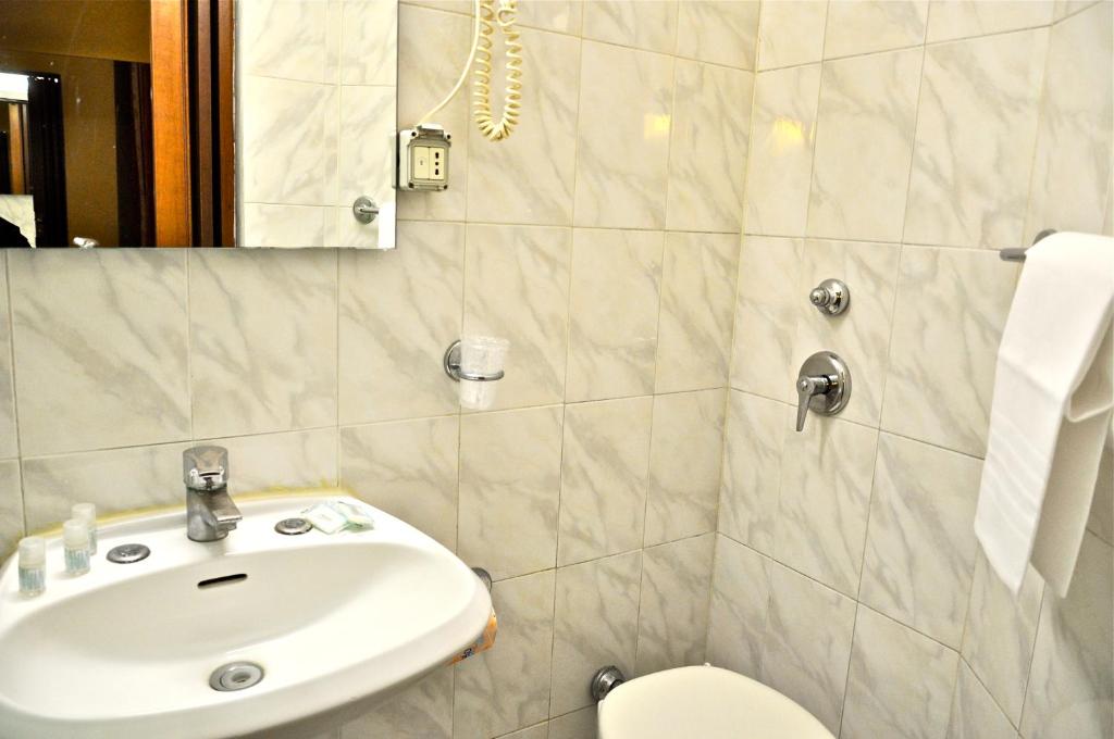 Koupelna v ubytování Hotel Vecchia Milano