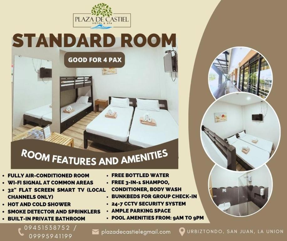 Plaza De Castiel Hotel - Стандартный четырехместный номер