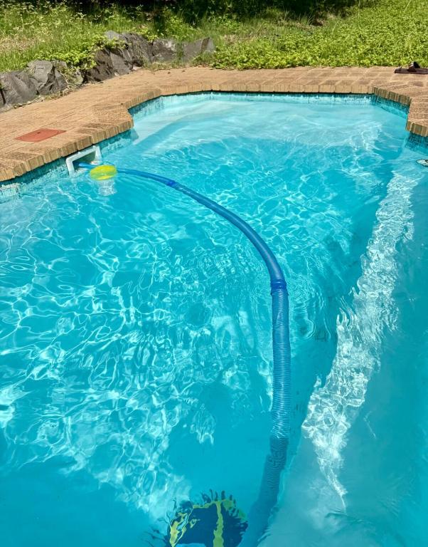 a swimming pool with a hose in the water at SeaBreeze Sanctuary in Richards Bay