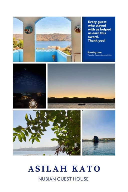 a collage of photos of a villa at Asilah kato nubian guest house in Aswan
