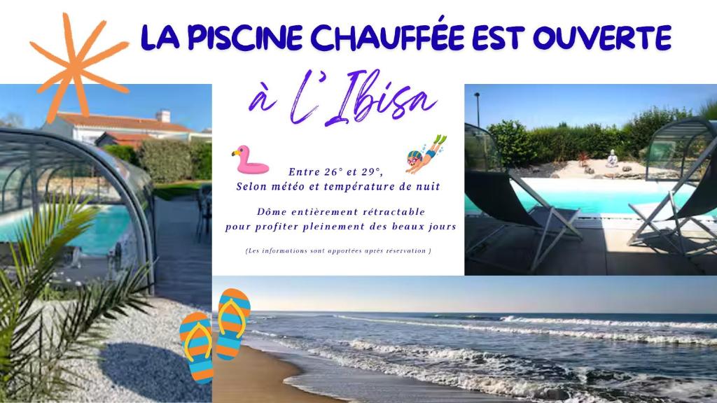 a flyer for a vacation at a villa at Villa Ibisa in Angles