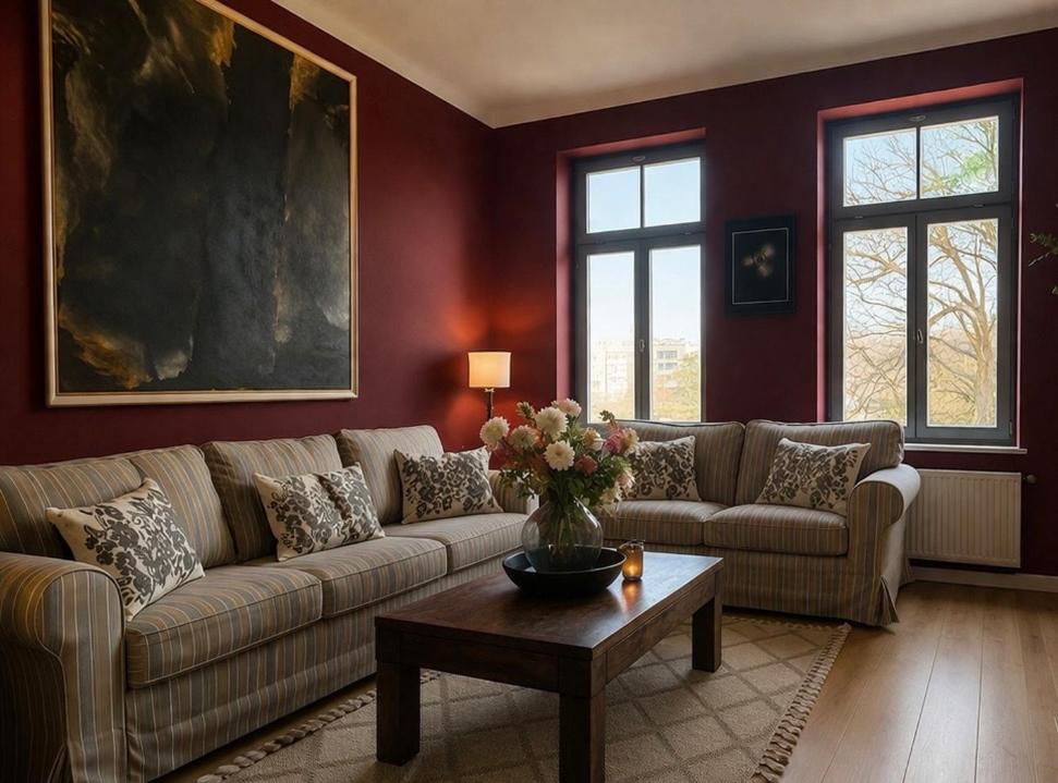 a living room with a couch and a coffee table at Apartment Mare in Rostock