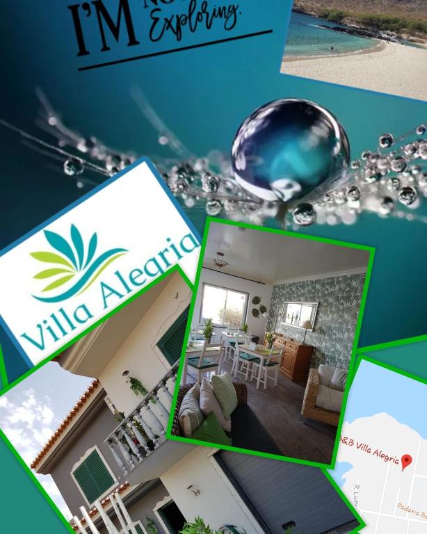 a collage of photos of a villa agent at Suites "Villa Alegria", Tarrafal in Tarrafal