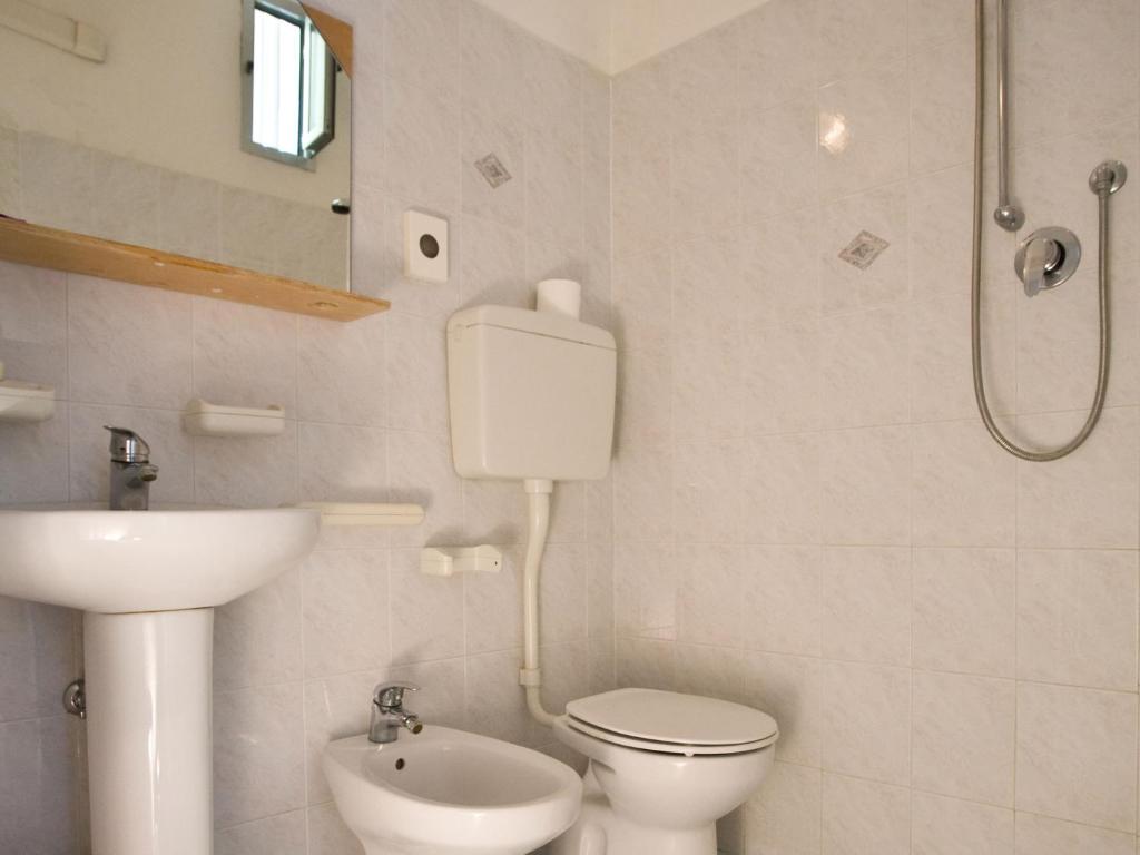 Koupelna v ubytování Hotel Moja