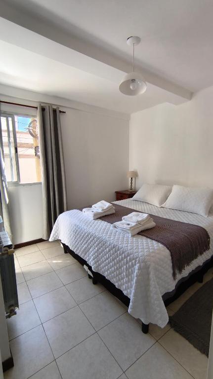 a bedroom with a bed and a window at Jujuy Centro 2 in San Salvador de Jujuy