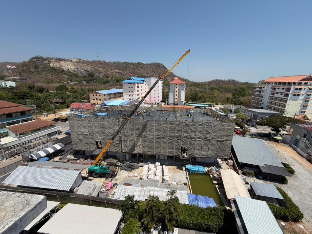 an overhead view of a building under construction at The Precious in Hua Hin