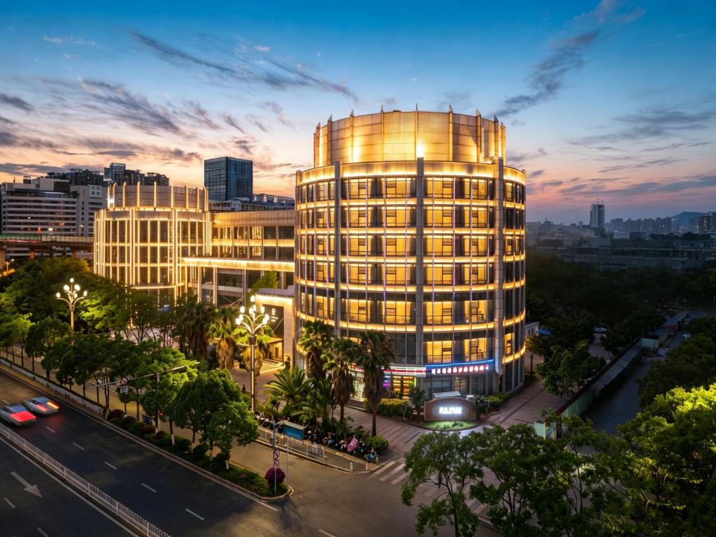 a rendering of a tall building in a city at G Mansion Hotel in Kunming
