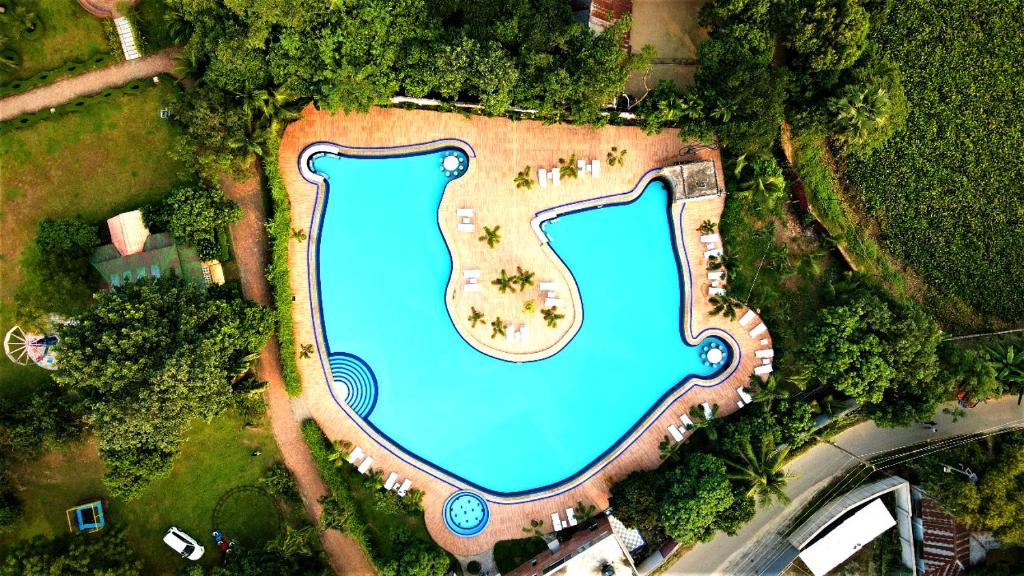 an overhead view of a pool in a resort at Fiona Luxury Resort in Gazipur