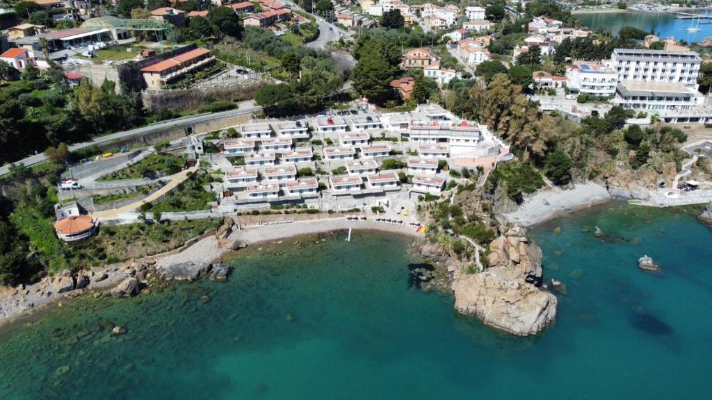 an aerial view of a resort near the water at Blue Bay in Cefalù