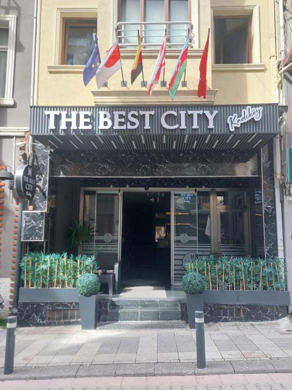 a building with a sign that reads the best city at The Best City Kadikoy in Istanbul
