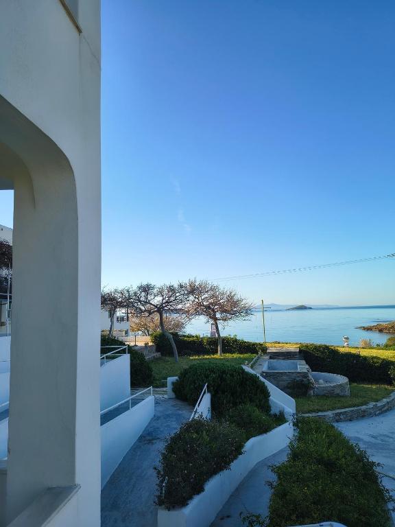 a view of the ocean from a house at Aktio Studios in Gavrio