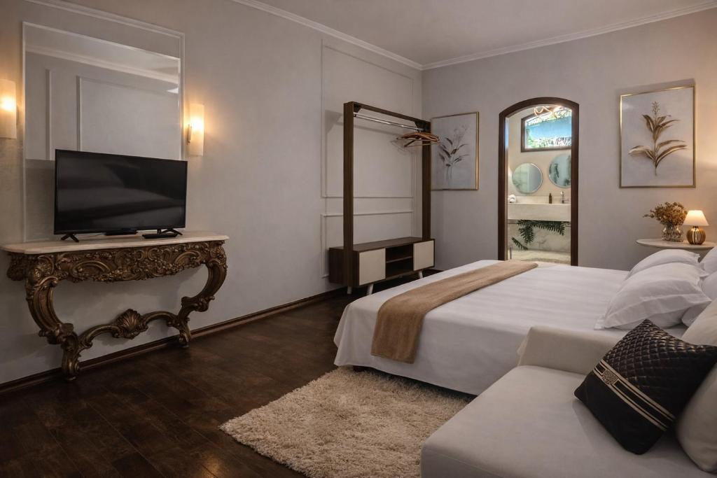 Casa Colonial Rio Claro Suítes Confortáveis e Quartos Econômicos - 四人间 - 带浴室