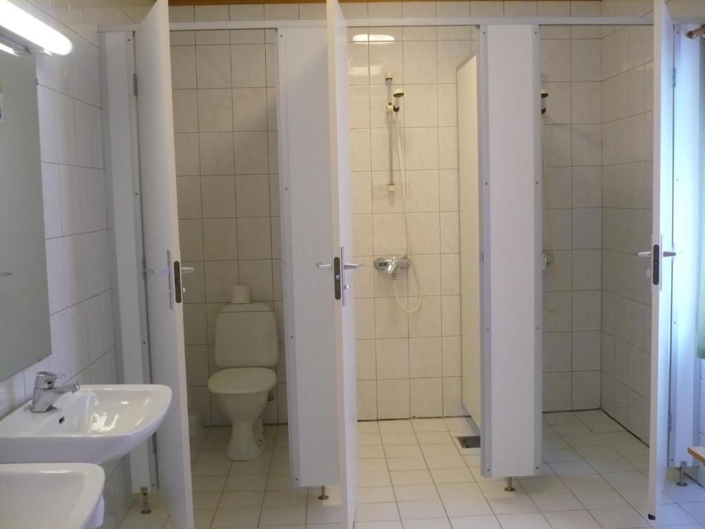 Koupelna v ubytování HI Borlaug Vandrerhjem