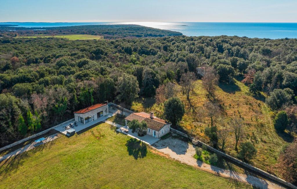 an aerial view of a house on a hill at Villa Fiore di san Antonio in Rovinj