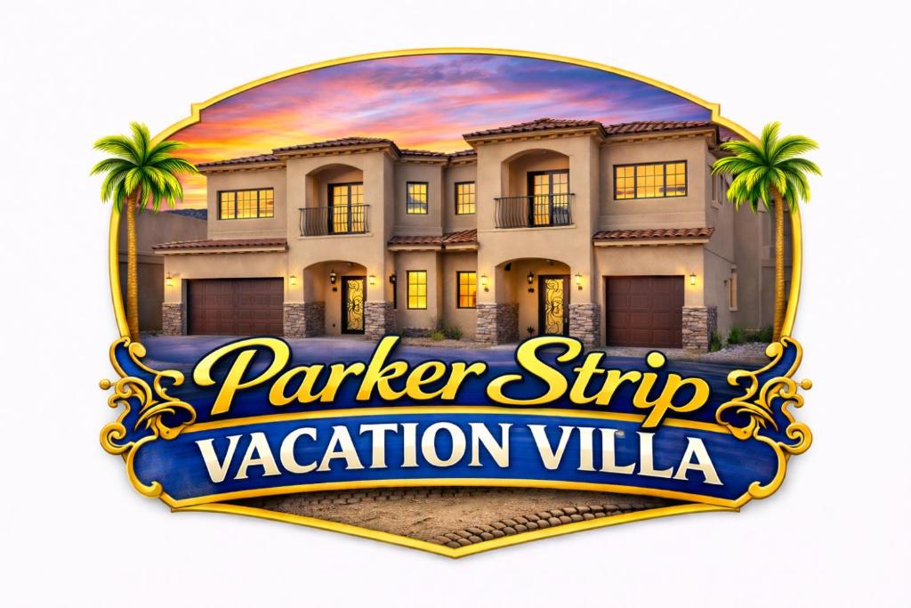 a rendering of a rendering of a mansion at Parker Strip Vacation Villa in Parker