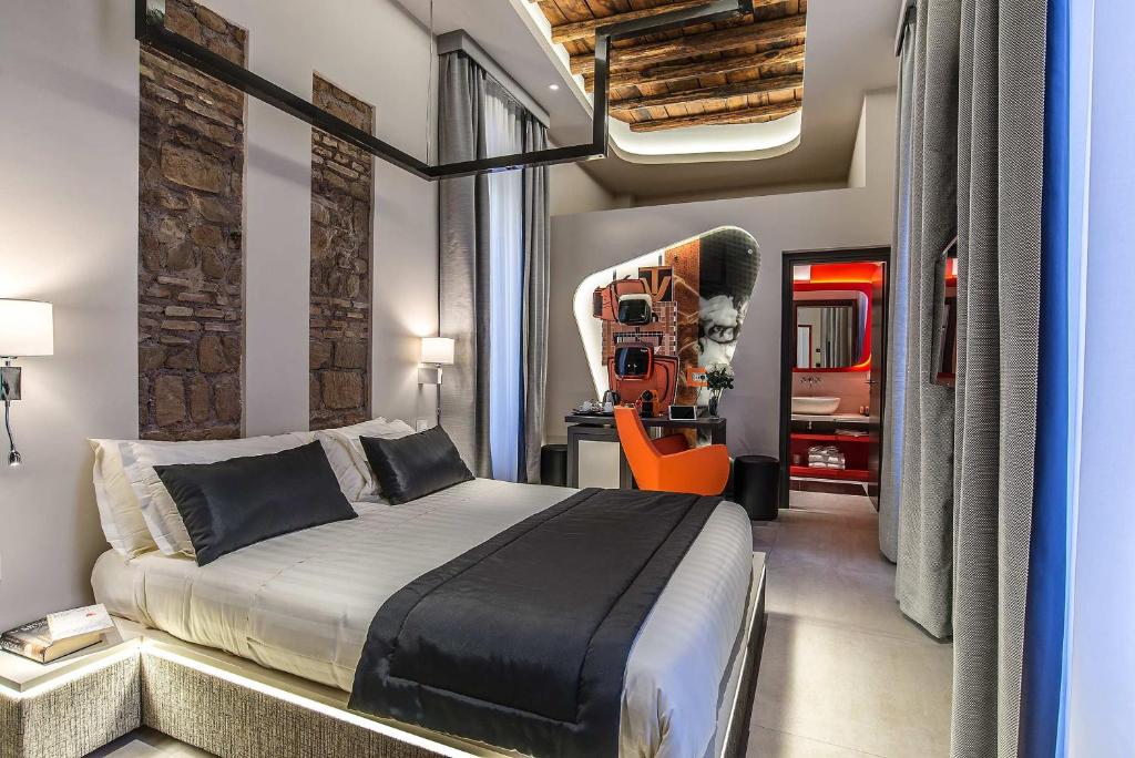 Posteľ alebo postele v izbe v ubytovaní Via Veneto Prestige Rooms
