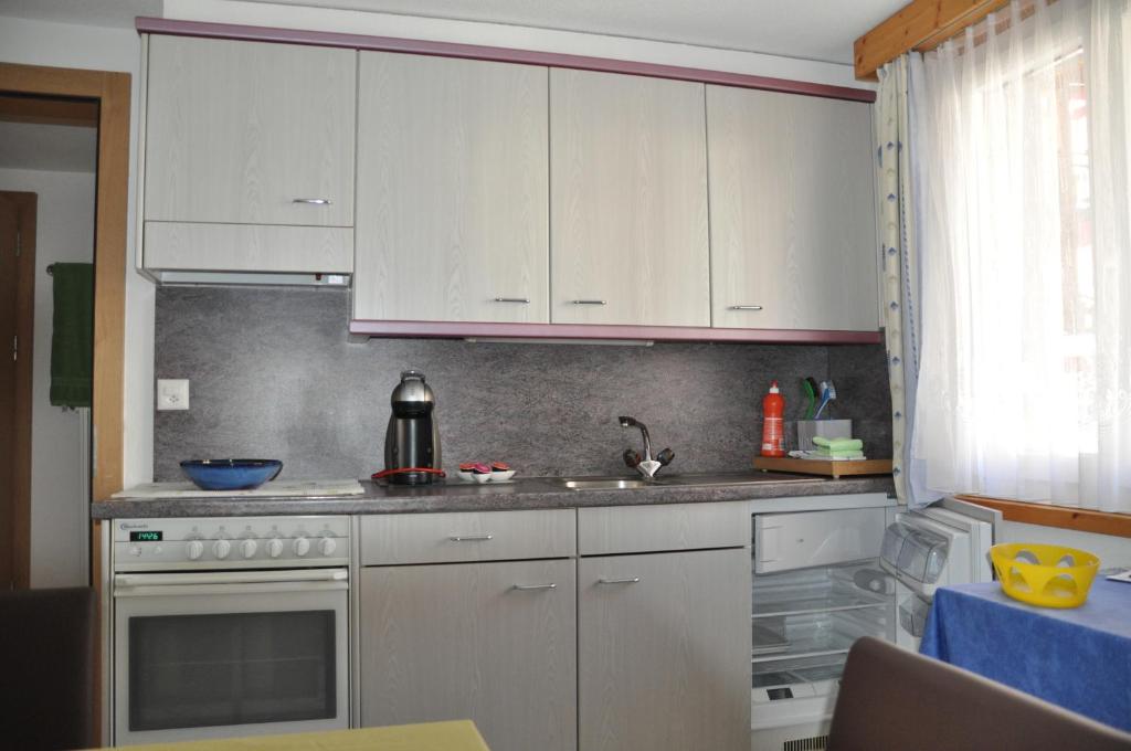 Kuchyň nebo kuchyňský kout v ubytování Apartmenthaus Holiday