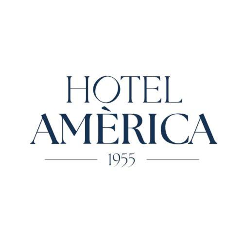 a sign with the words hotel america at Hotel America Igualada in Igualada