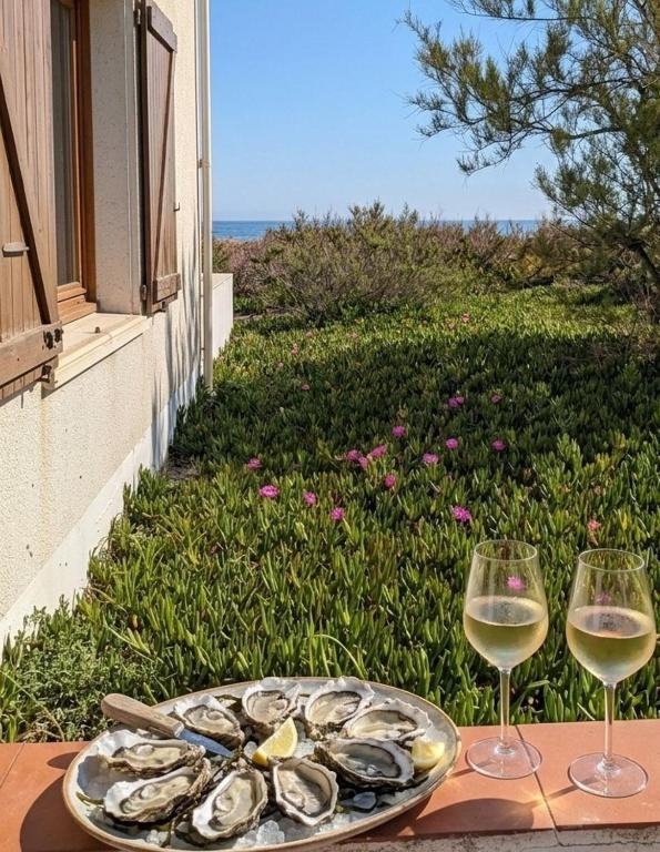 Studio front de mer avec acces privé à la plage et grande terrasse vue sur la mer