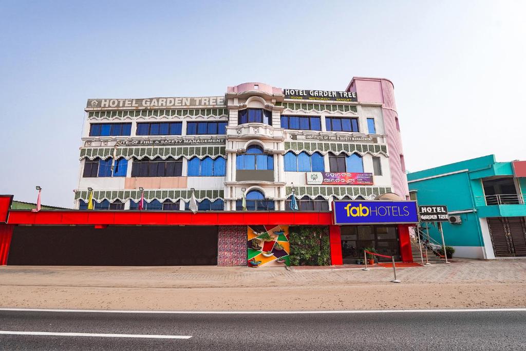 a building on the side of a street at FabHotel Garden Tree in Bhubaneshwar