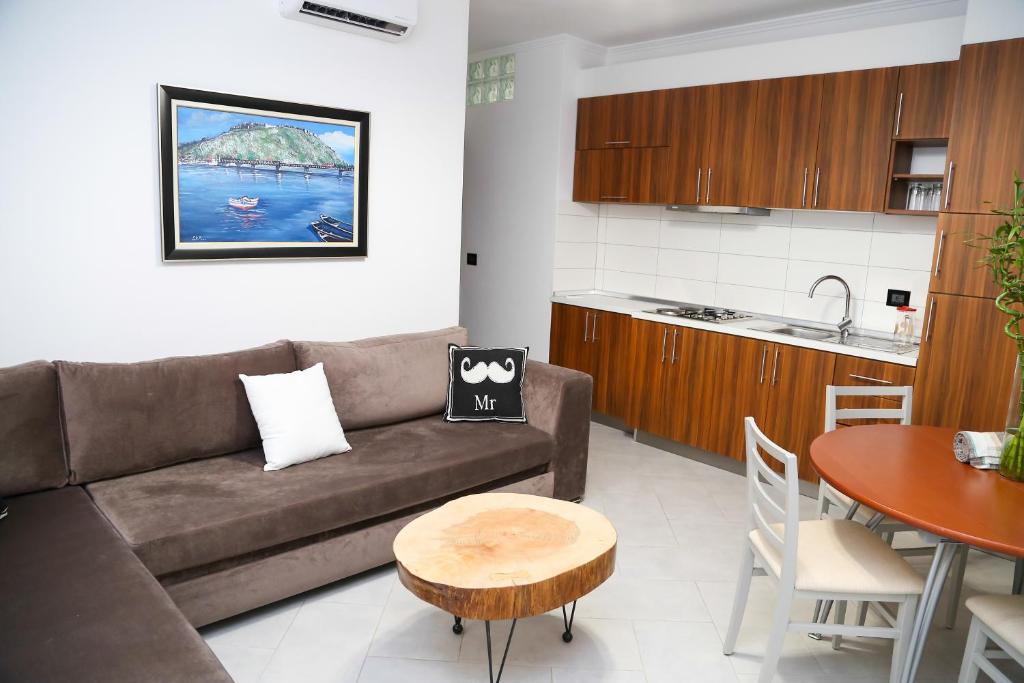 Kuchyň nebo kuchyňský kout v ubytování Carpe Diem Apartments-Hotel