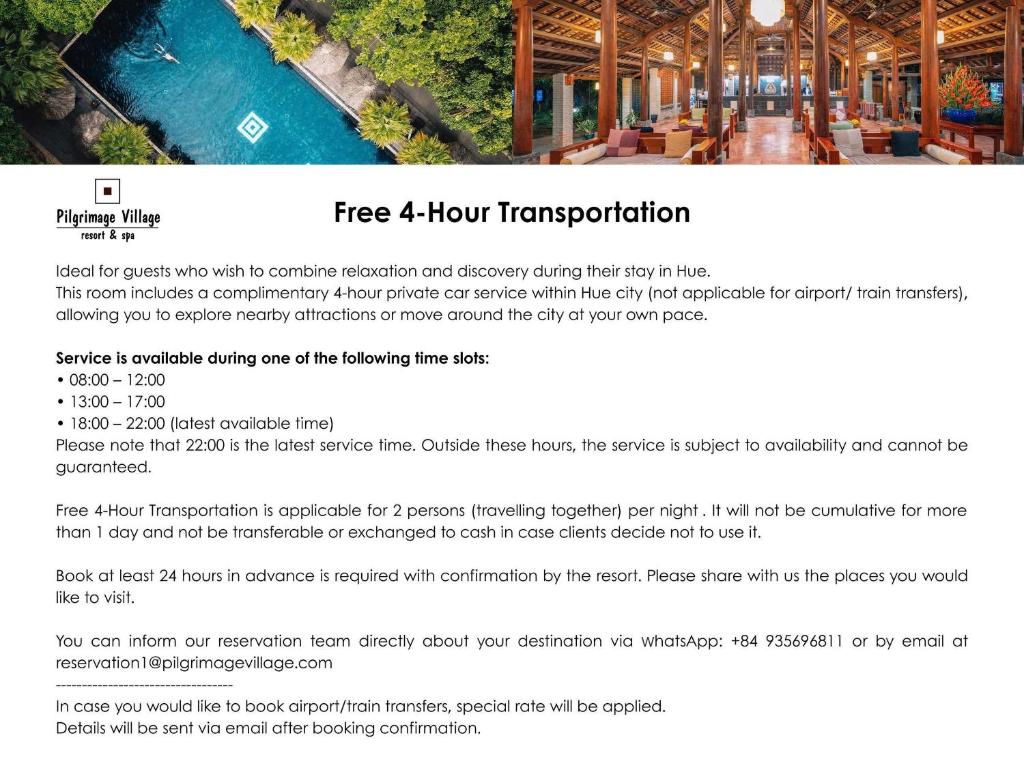 Superior Room with Free 4-Hour Transportation