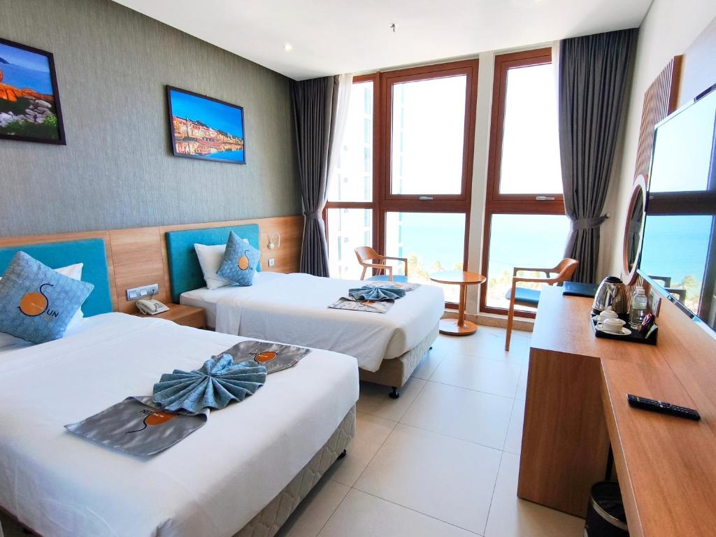 Phòng Deluxe 2 Giường Đơn Nhìn Ra Biển