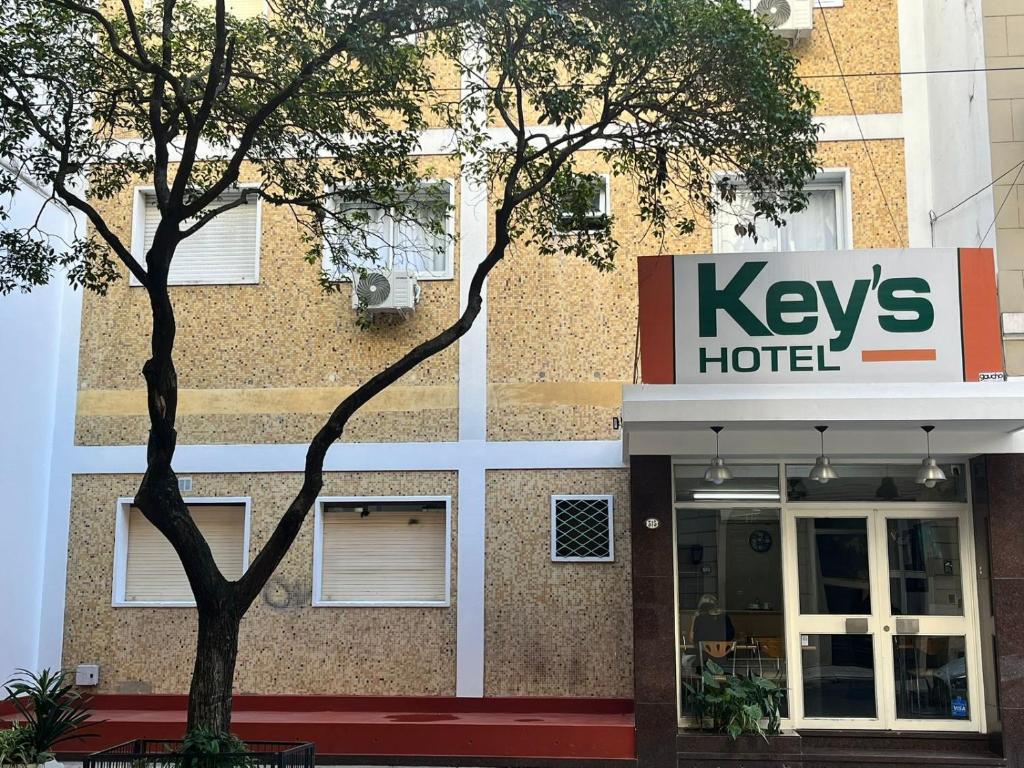 a building with a keys hotel sign in front of it at Hotel KEY´S in Buenos Aires