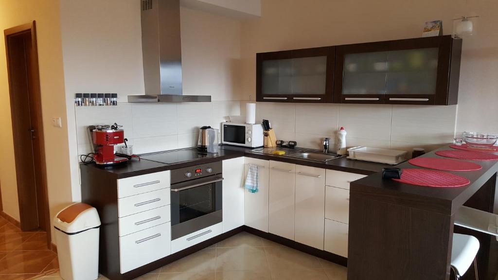 A kitchen or kitchenette at Apartman Donovaly Panorama 31C 4i