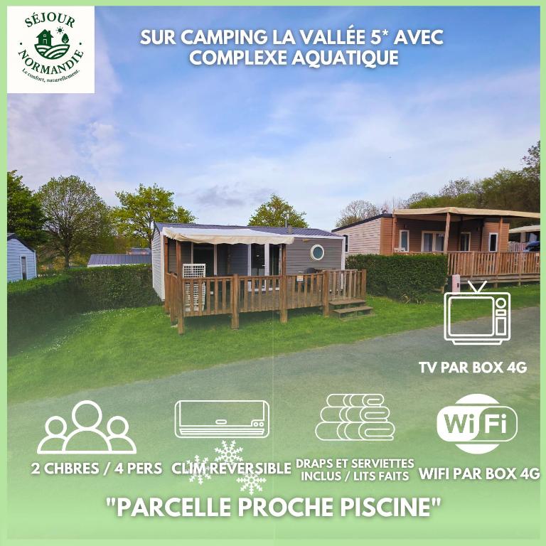 Houlgate-154- Mobilhome cosy 4 personnes Camping 5 étoiles