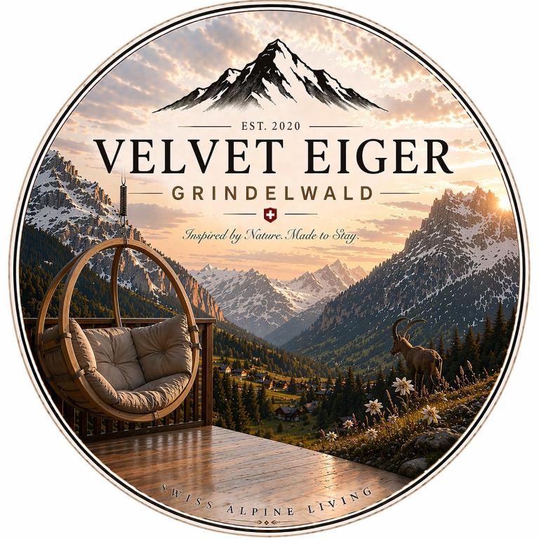 a cd with a picture of a chair and a mountain at Velvet Eiger in Grindelwald