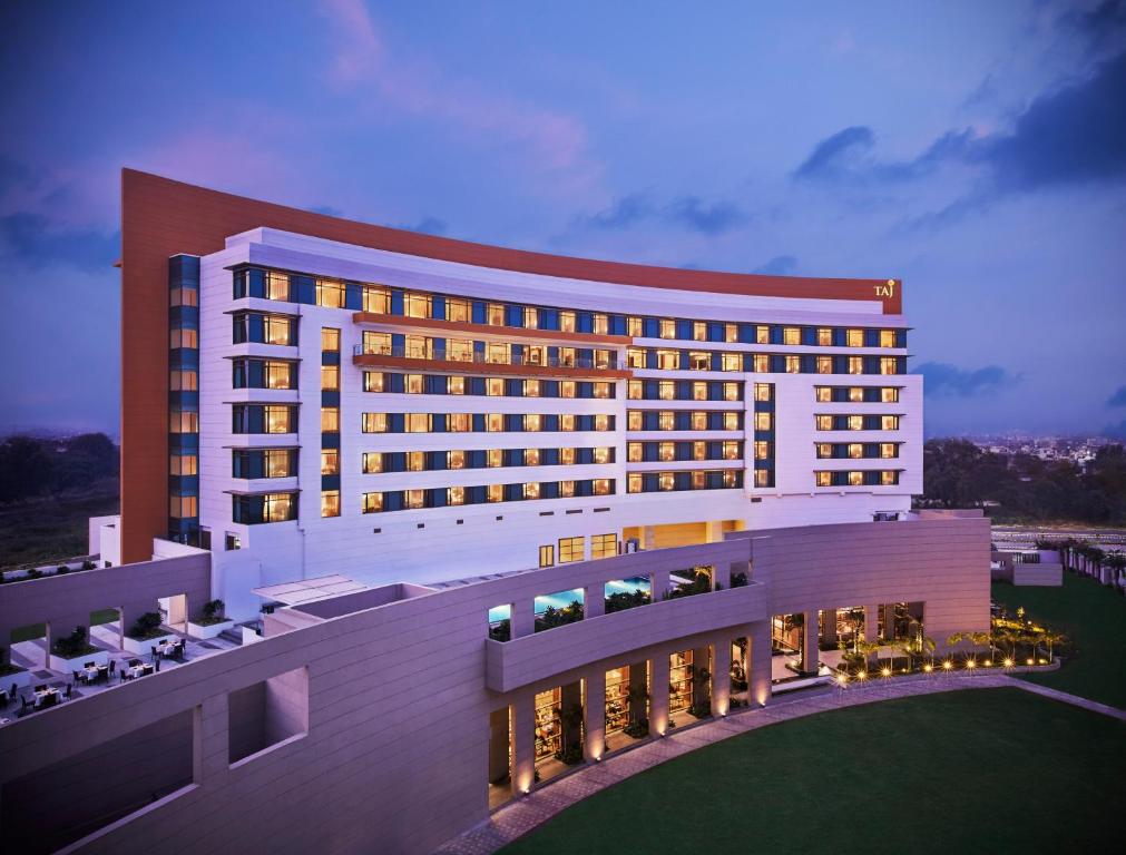 a rendering of a hotel building at night at Taj Swarna, Amritsar in Amritsar