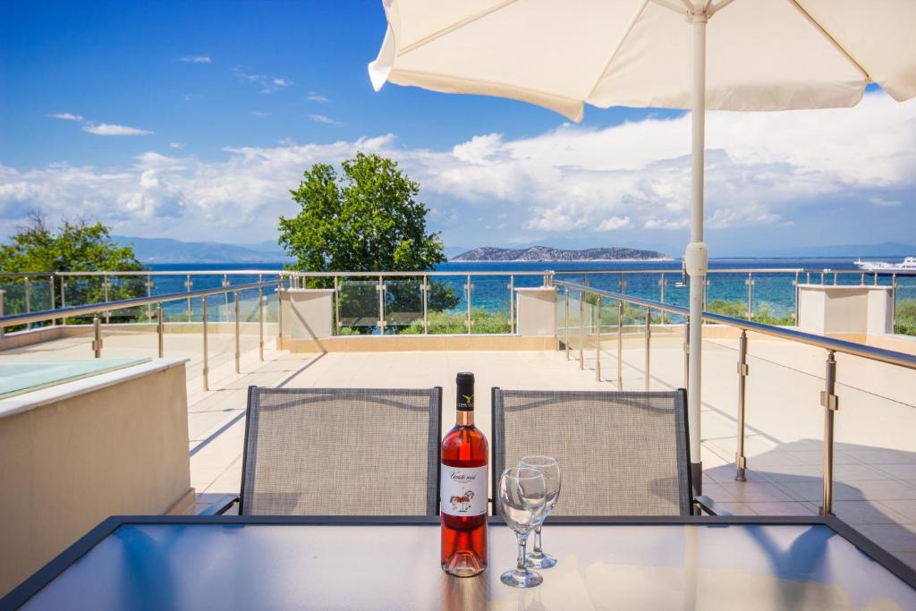 Balkón nebo terasa v ubytování Bivas Apartments